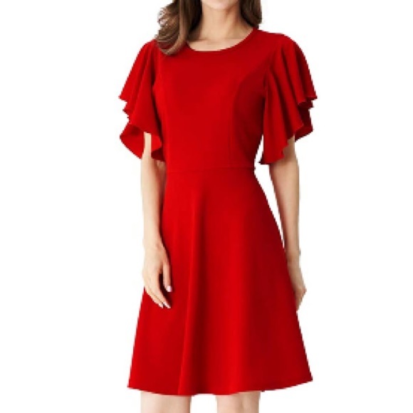 Aphratti Dresses & Skirts - 💯 Flutter Sleeve Cocktail Party Dress Small